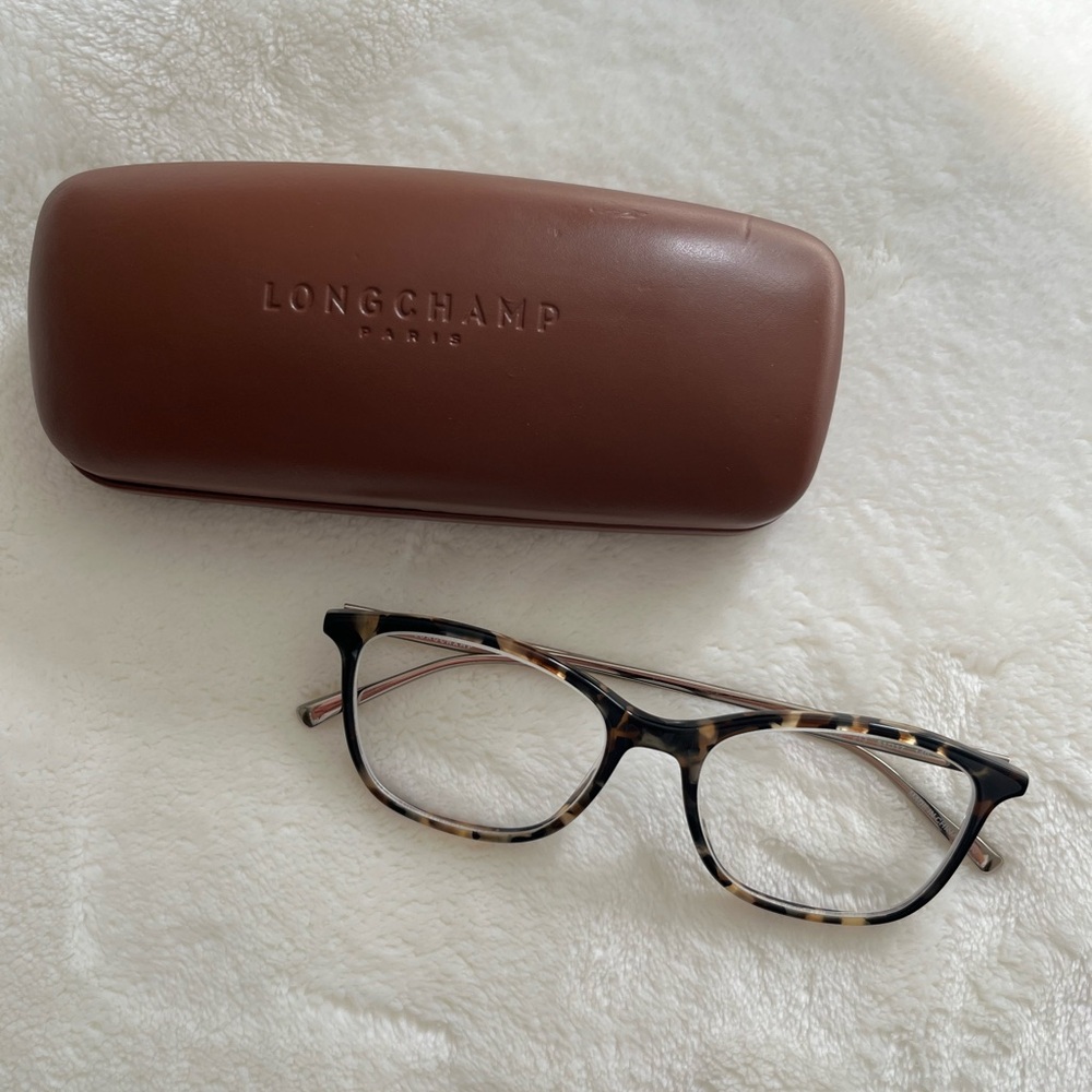 Longchamp Tortoiseshell Eyeglasses with Brown Case